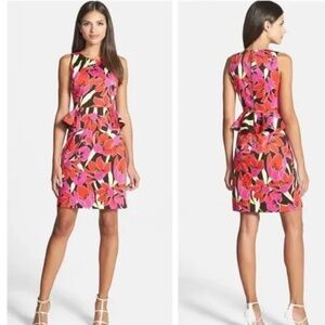 Kate Spade Tropical Floral Peplum Dress